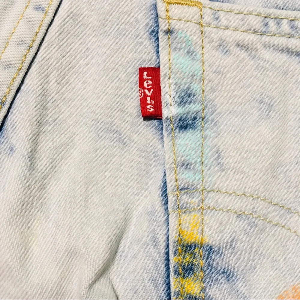 NWT Levi’s 569 Loose Straight Unique Paint Denim Jean Shorts Men's Size 31 NEW - Picture 11 of 12